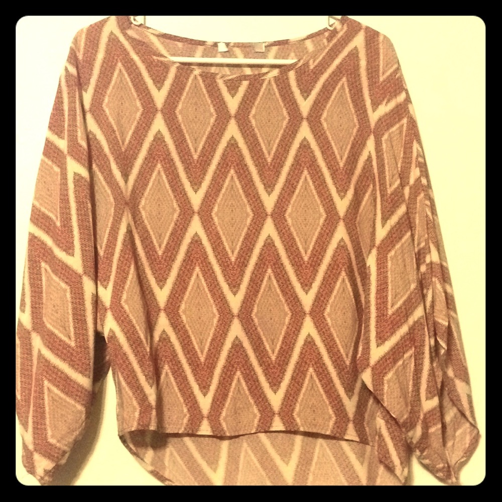 Red and cream top